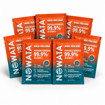 NOWATA™ Rinse-Free Soap Sachets – Unscented Waterless, Plant-Based Hand Soap