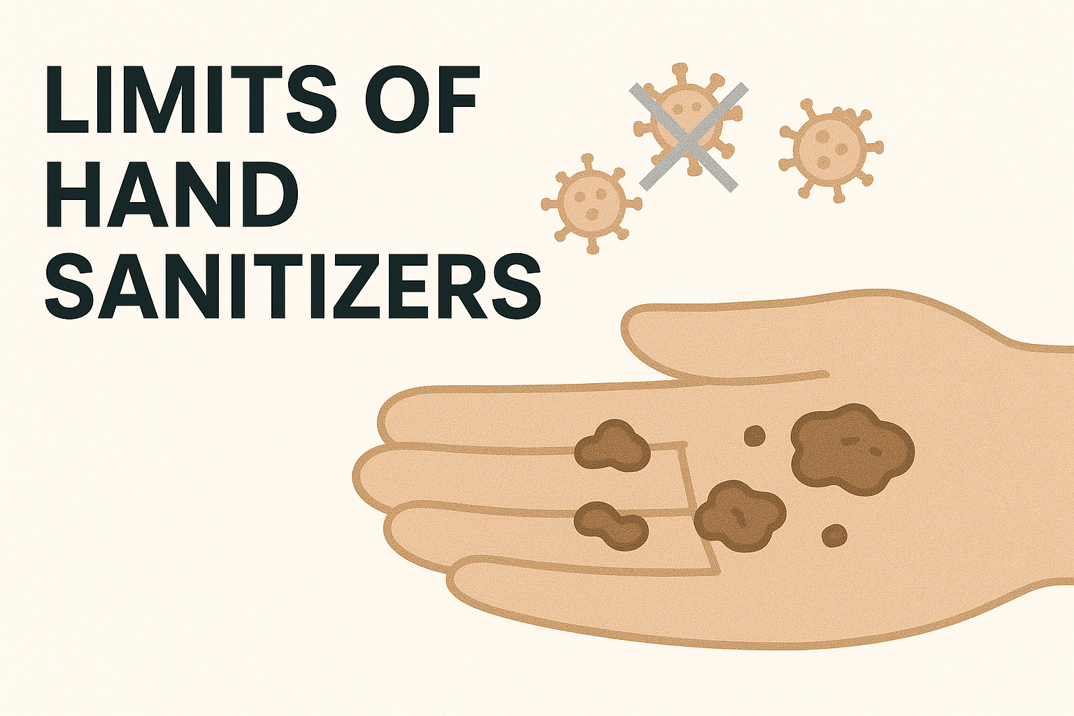 Soap removes. Alcohol kills.