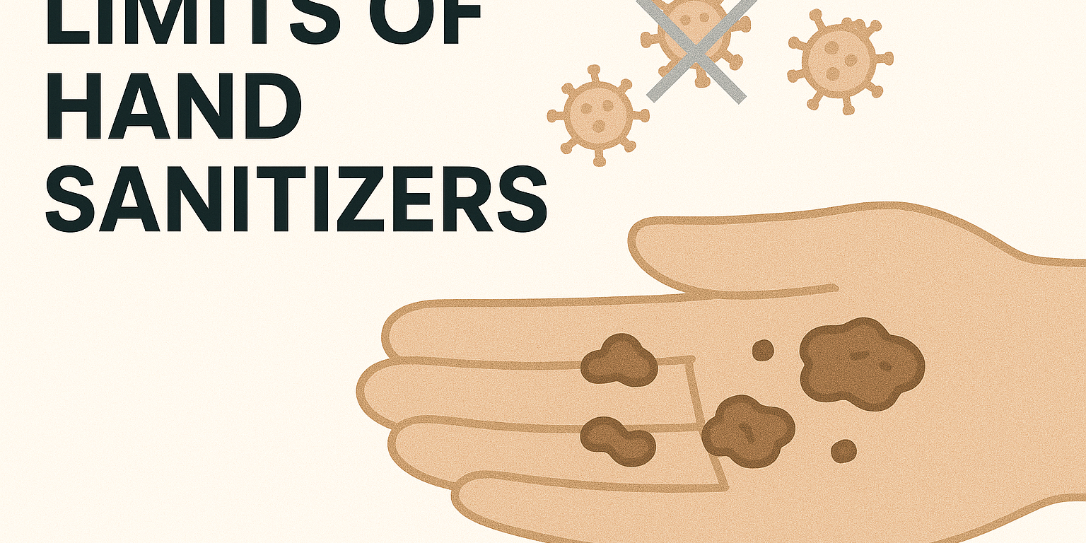 Soap removes. Alcohol kills.