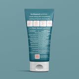 NOWATA soap back panel showing instructions how to use and list of ingredients with our moto: go beyond sanitizer. Ingredients: Water, ethyl macadamiate, tapioca starch, hydroxyethyl cellulose, sodium cocoyl glutatmate, gluconolactone, xanthan gum, calcium gluconate, tocopherol, malic acid, linalool, sodium benzoate.